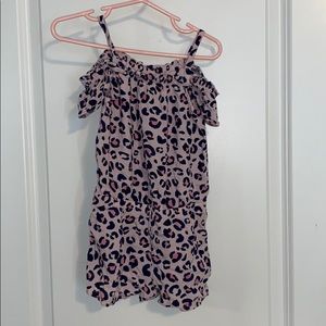 Cat&Jack pink leopard romper. Size 3t